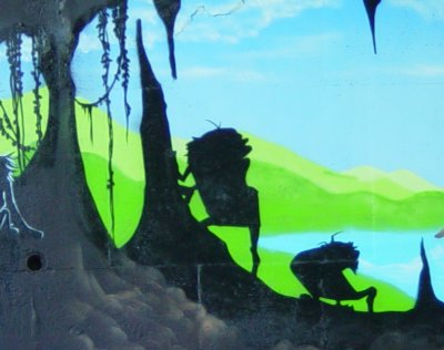 gnomi di caverna dipinti a Vancouver