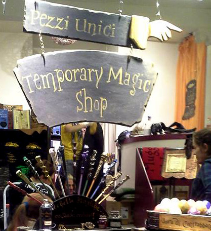 Temporary Magic Shop. Negozio di Harry Potter a Lucca 2015